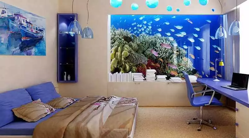Идеи для размещения аквариума в небольшой квартире оригинальные решения