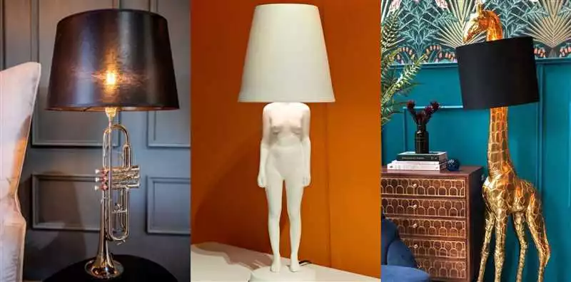 Креативные настольные лампы для эклектичного дизайна квартир