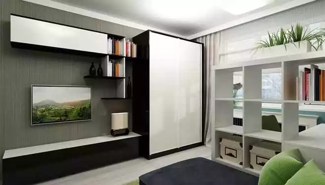 Шкафы-купе в дизайне квартиры студии